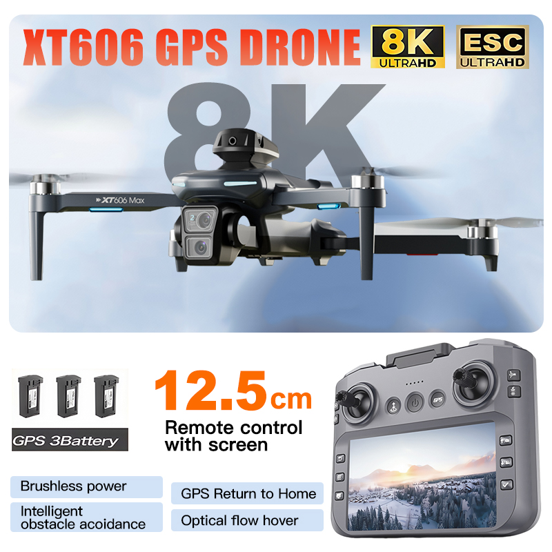 XT606 MAX 3 battery Drone 4k 8 - đánh giá và giá Drone Surveying