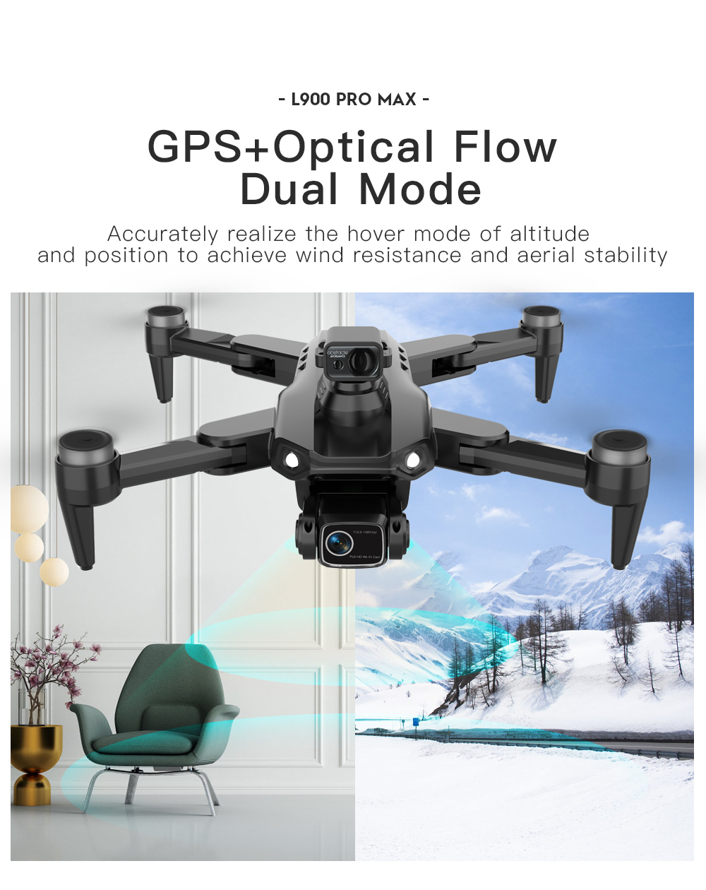 LYZRC L900 PRO MAX Laser obsta - đánh giá và giá Drone Surveying